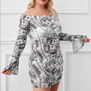 Haulter long sleeve dress